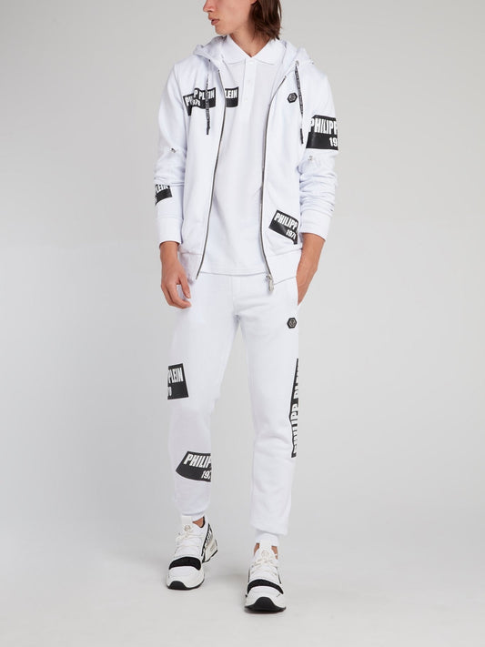 PP1978 White Logo Patch Sweat Jacket