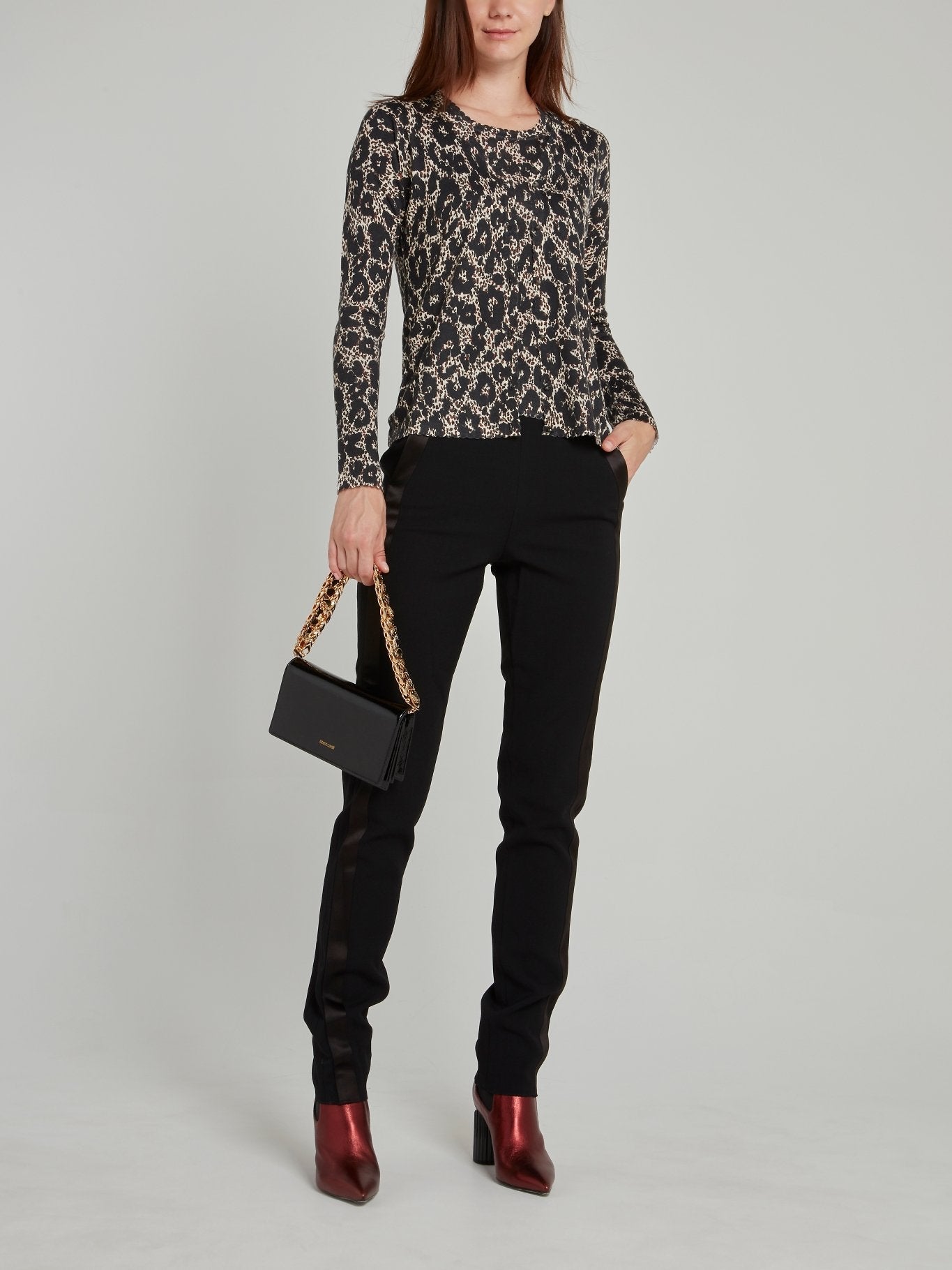 Leopard Print Knit Cardigan