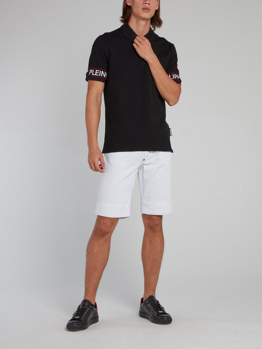 Black Logo Edge Polo Shirt