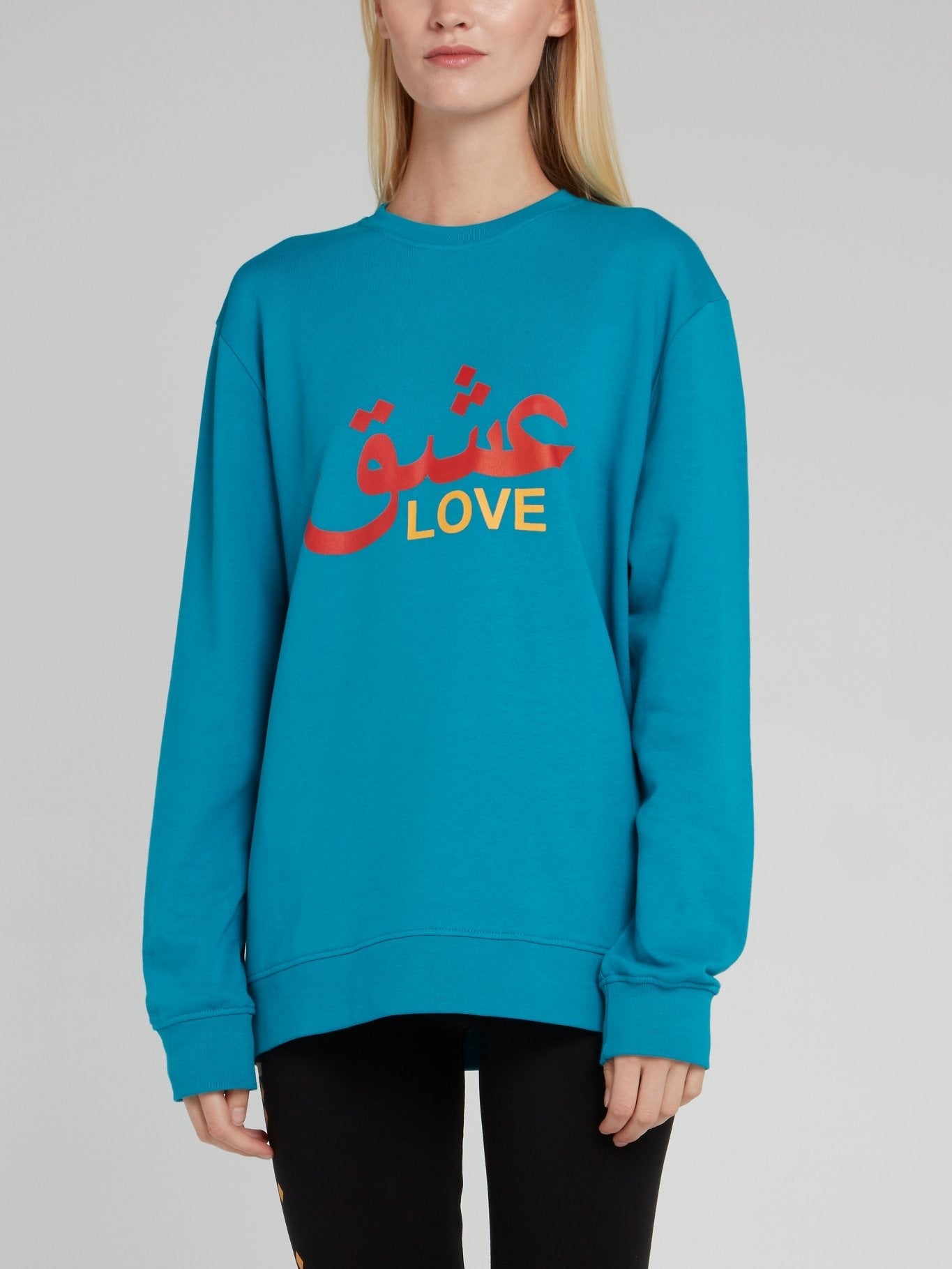 Blue Artwork Crewneck Sweatshirt