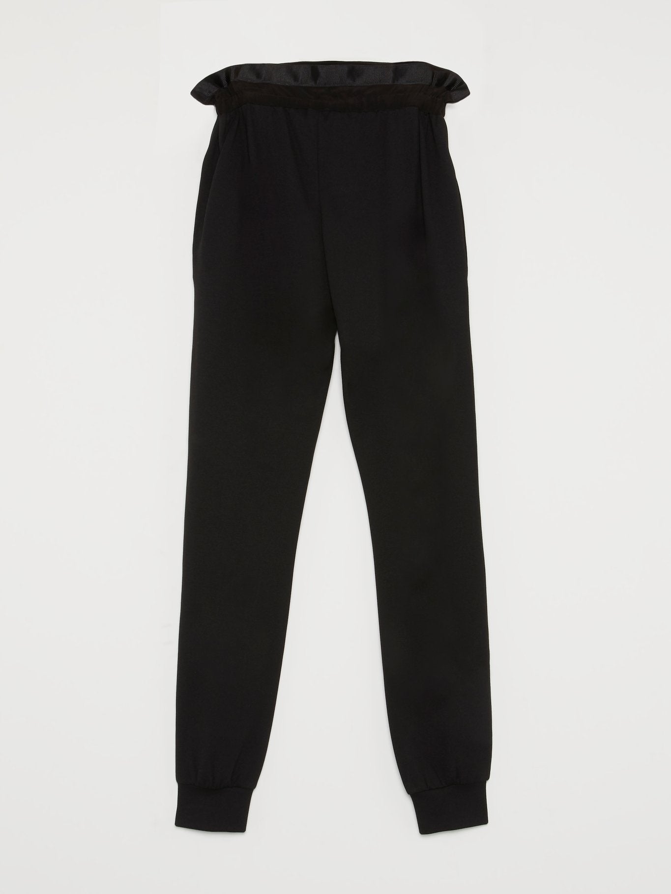 Black Tassel Detail Drawstring Trousers