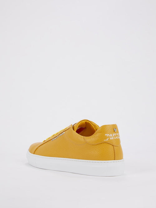 Mustard Low Top Leather Sneakers