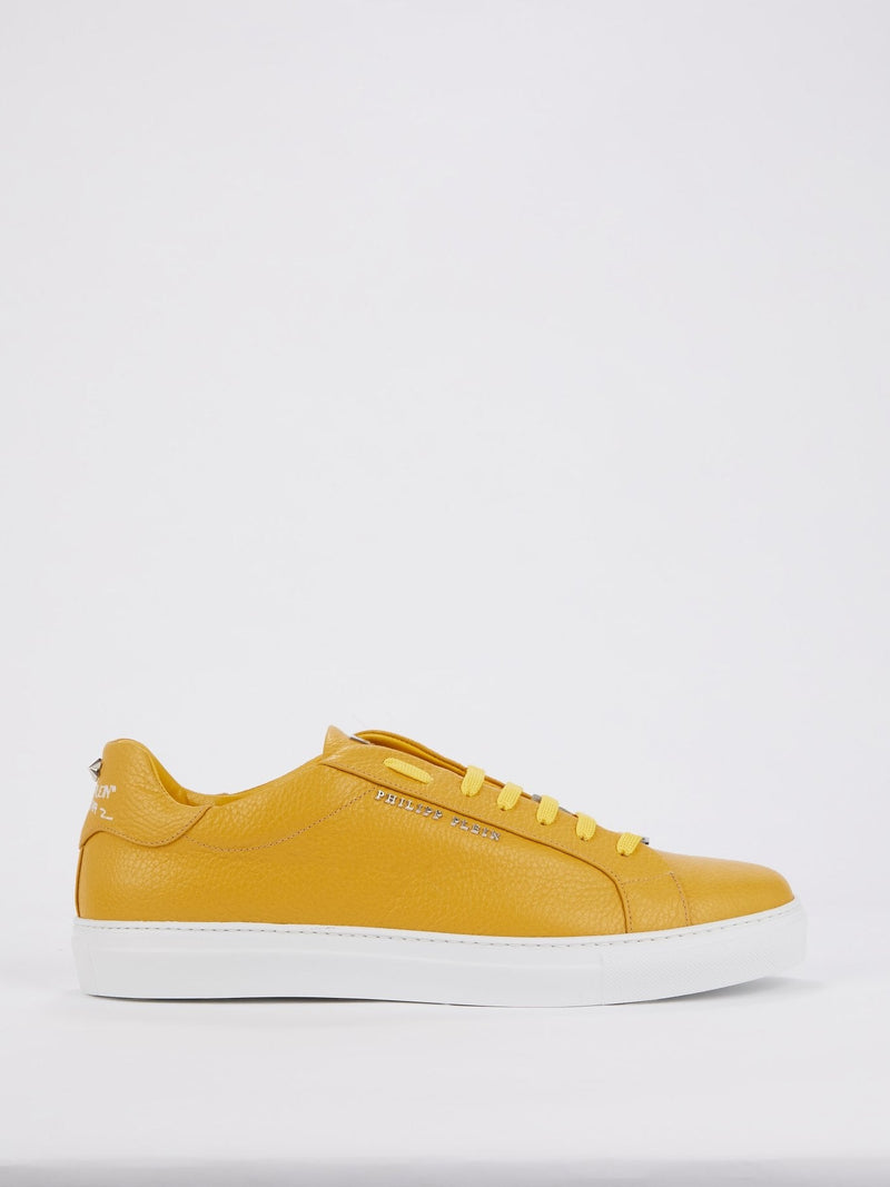 Mustard Low Top Leather Sneakers