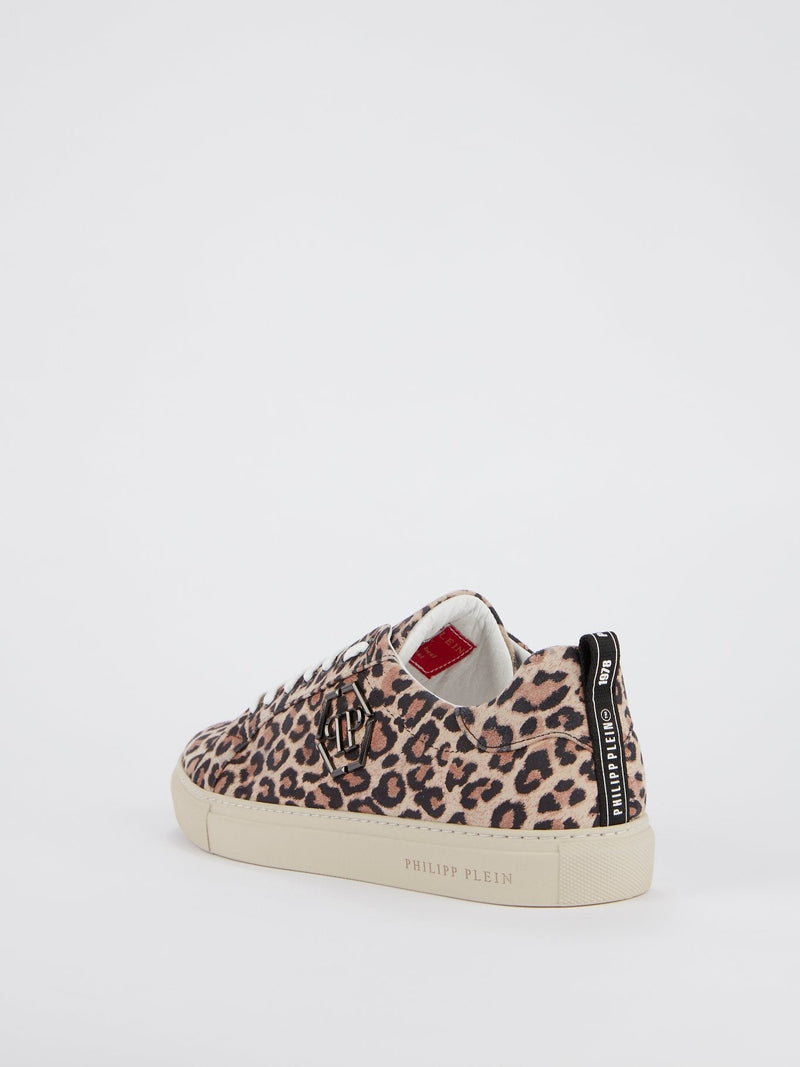 Leopard Print Low Top Sneakers
