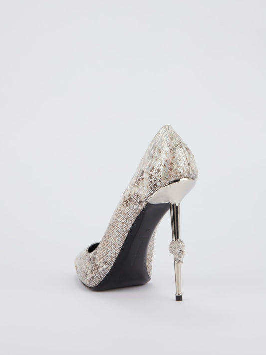 Decollete Python Leather Pumps