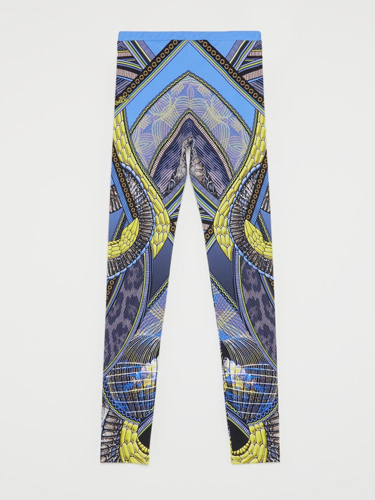 Pattern Print Waistband Trousers