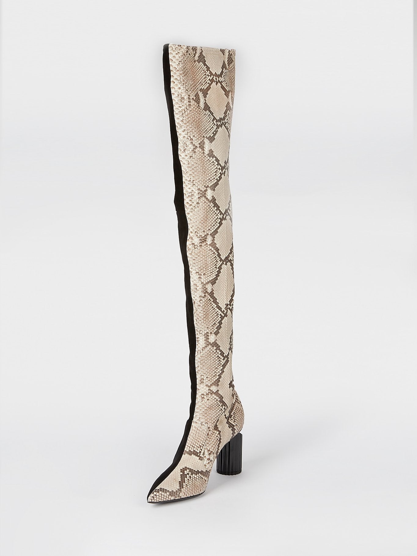 Python Effect Thigh High Boots