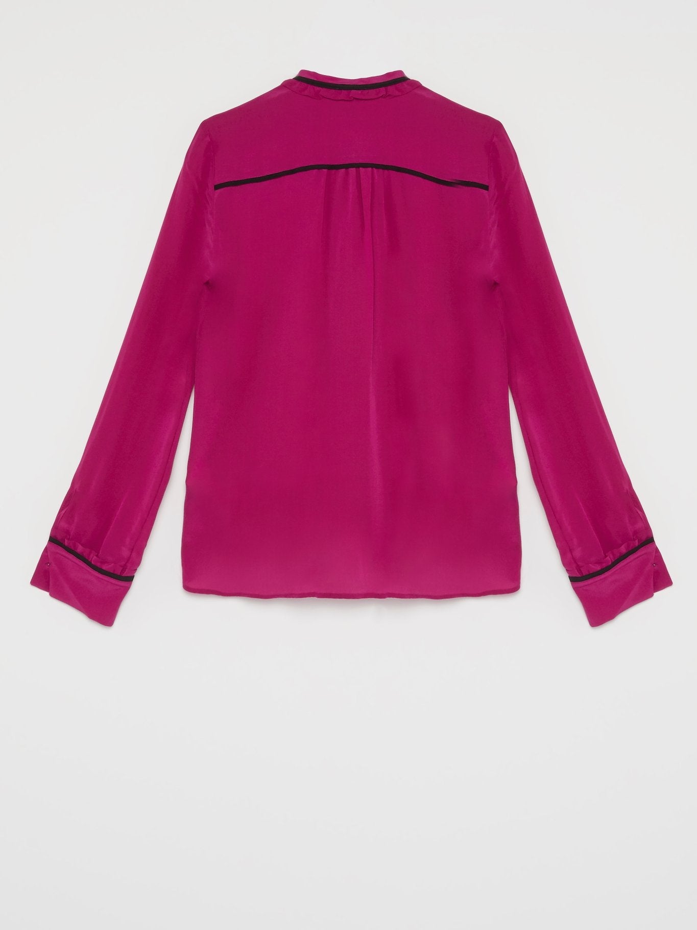 Pink Frill Neck Blouse