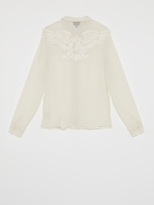 White Eagle Print Shirt