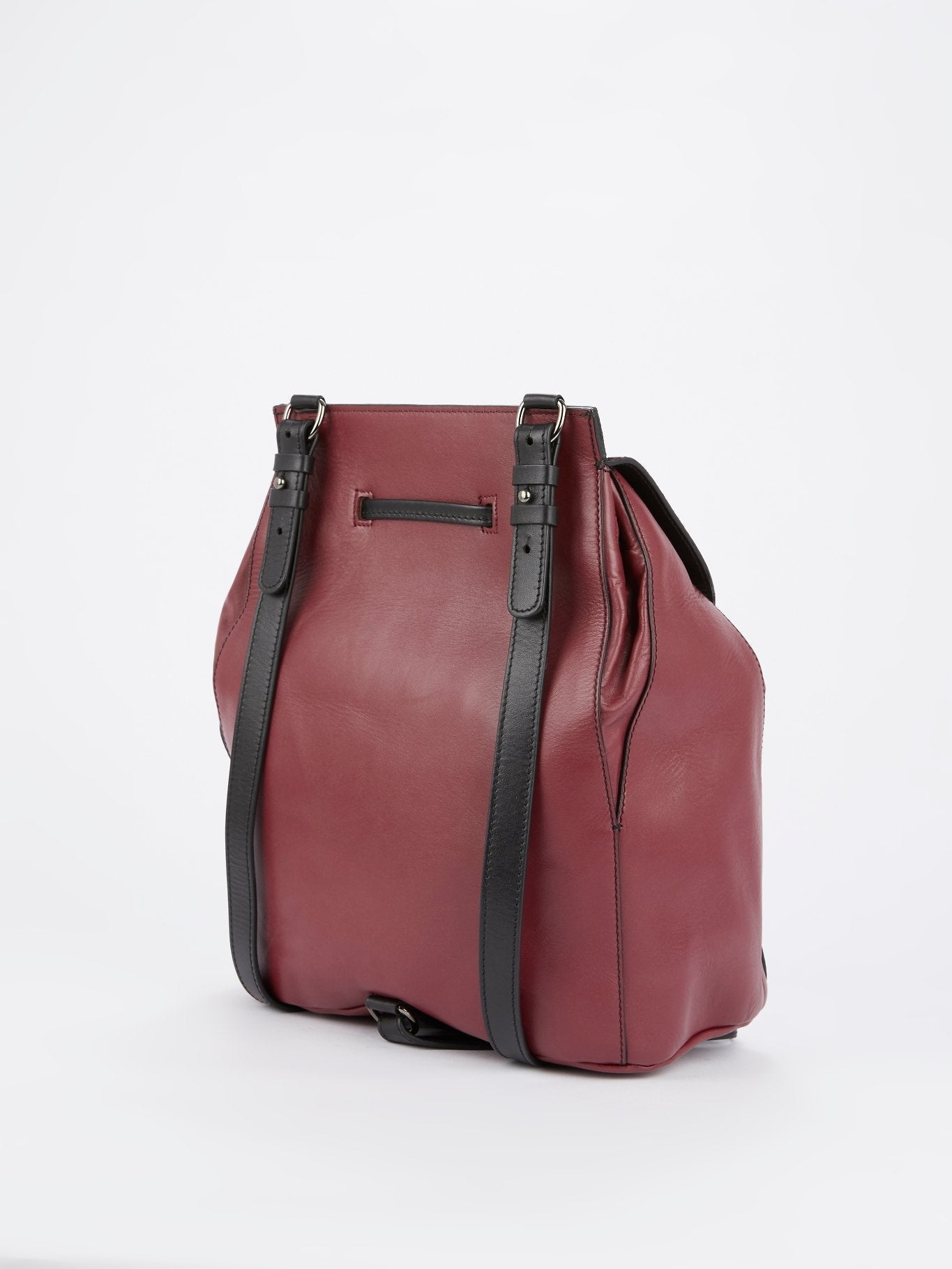Burgundy Animal Print Leather Mini Backpack