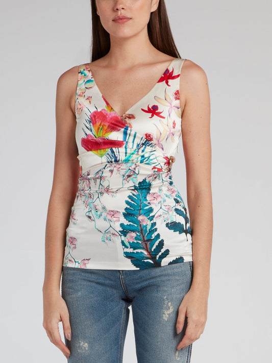 Corsage Surplice Embellished Top