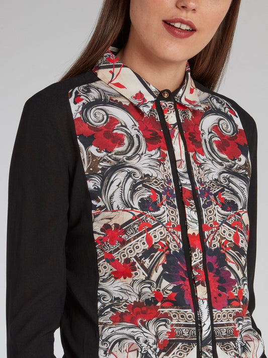 Baroque Panel Long Sleeve Shirt