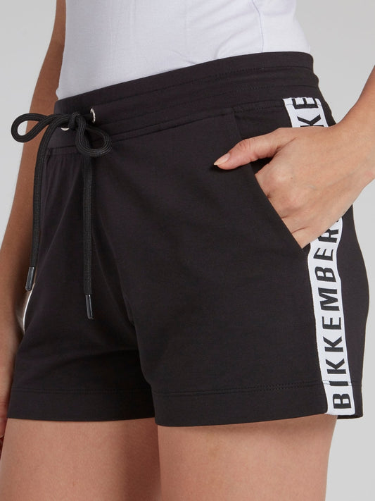 Black Logo Sweat Shorts