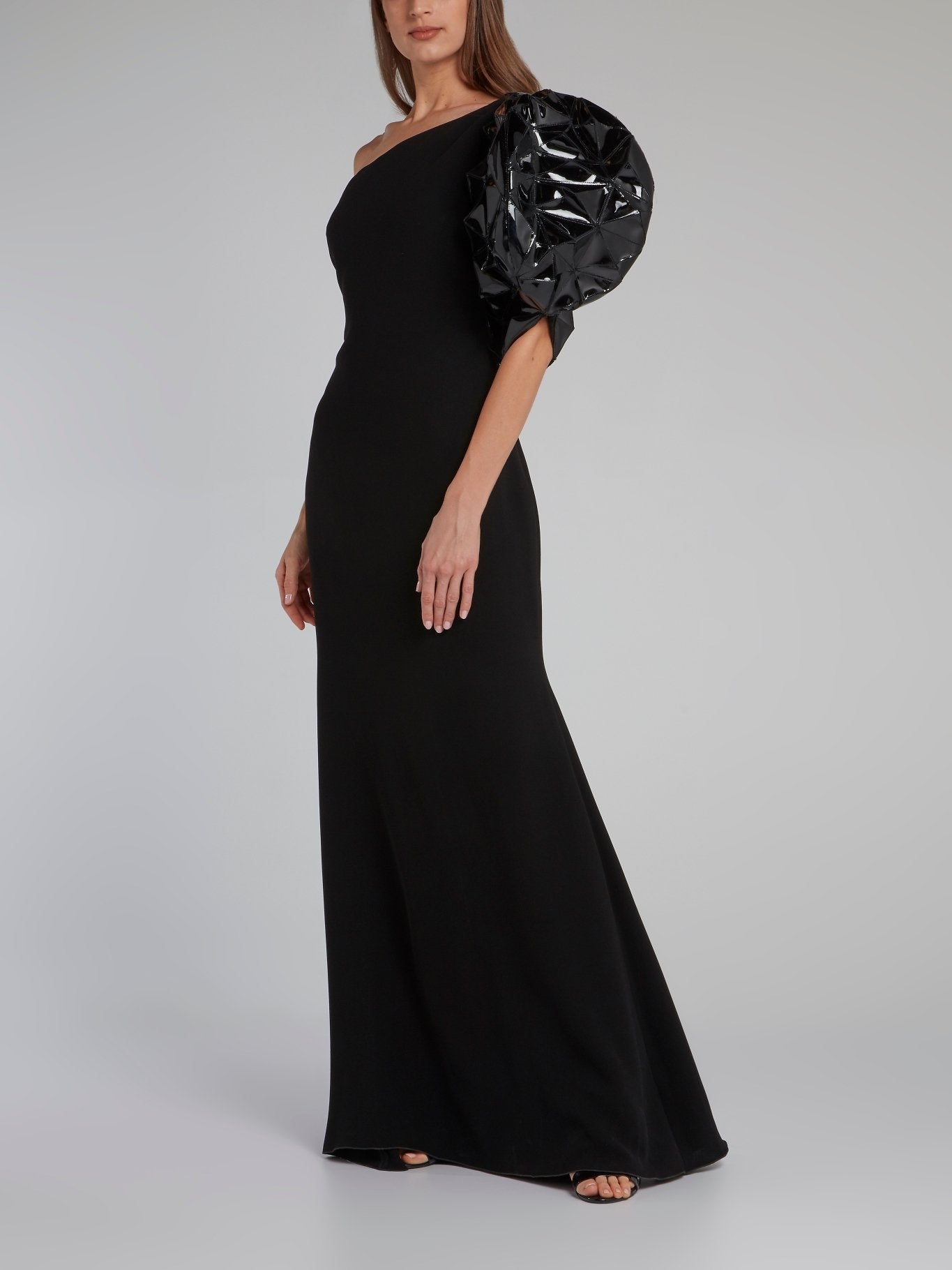 Mahonia Black One Shoulder Gown