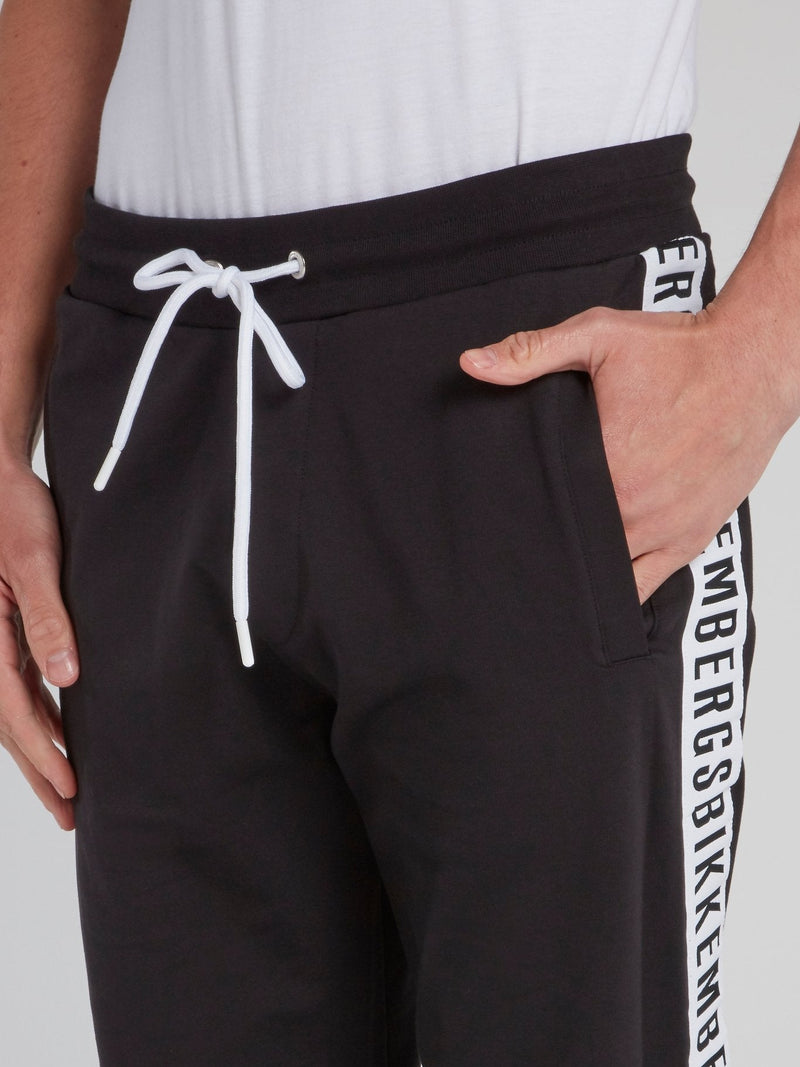 Black Logo Tape Sweatpants