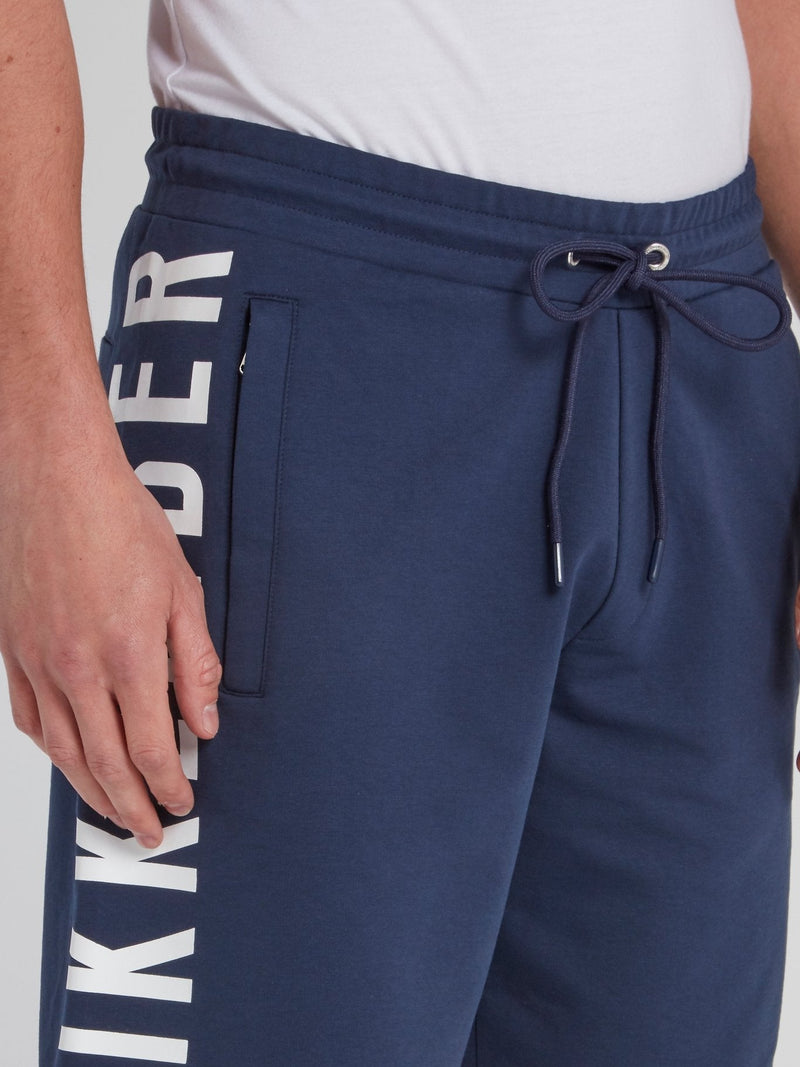 Navy Side Logo Sweatshorts