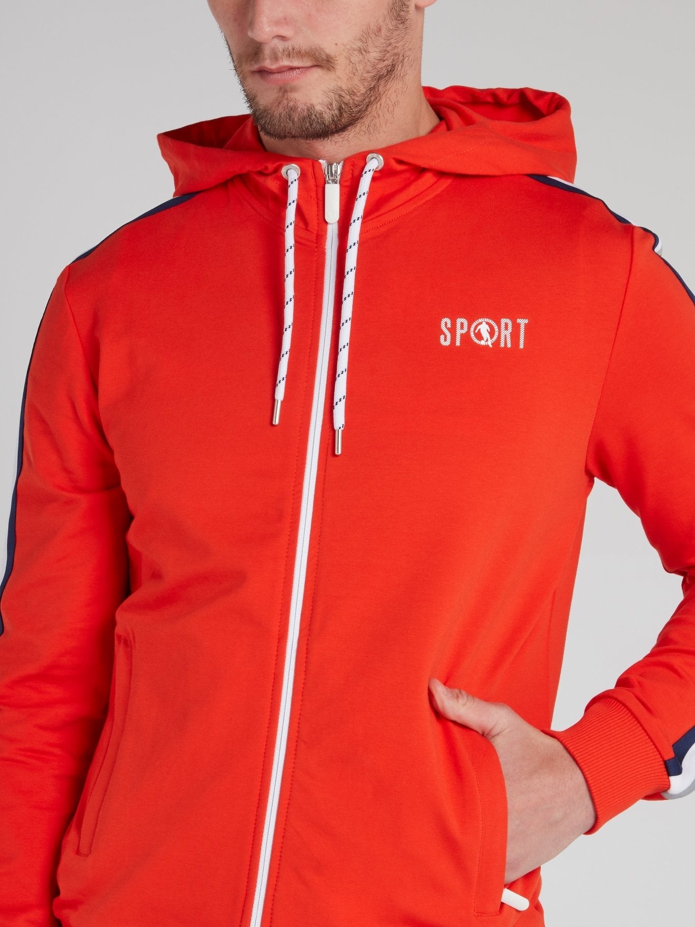 Orange Sleeve Stripe Active Jacket