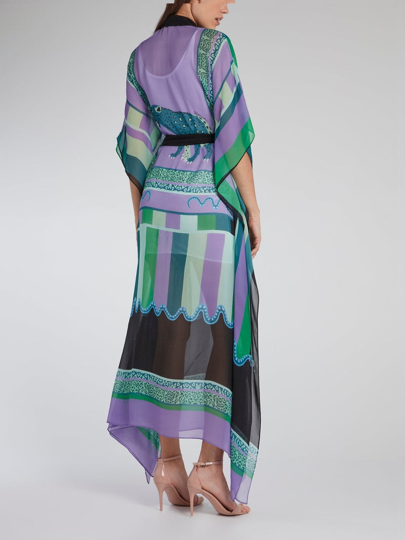 Colour Block Stripe Maxi Dress