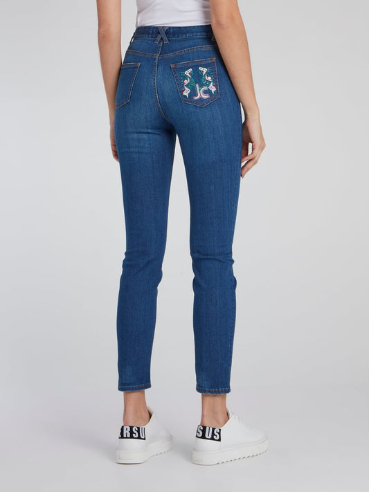 Blue Capri Denim Jeans