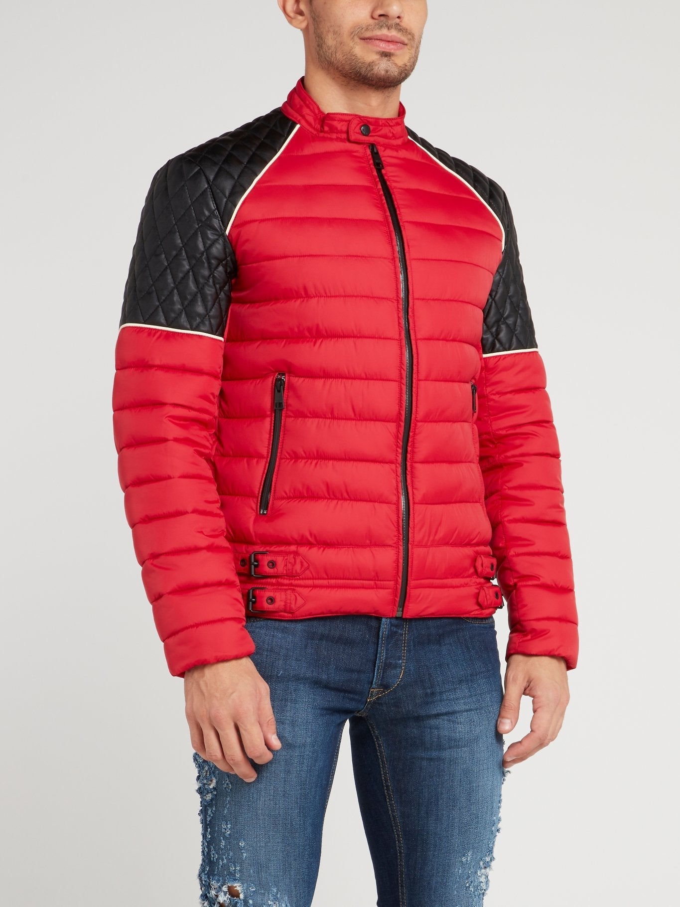 Red Quilted Sports Jacket