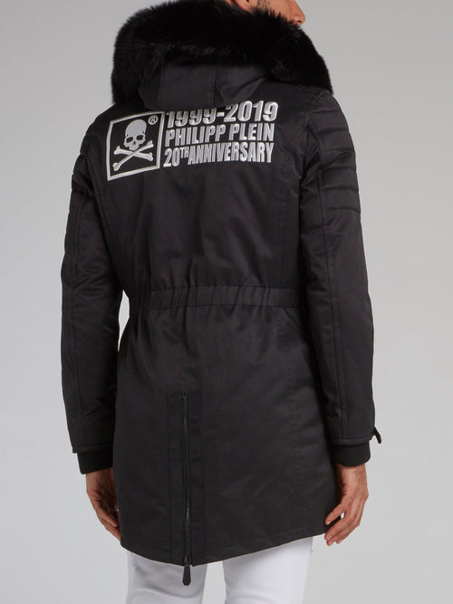 Black Rear Logo Parka