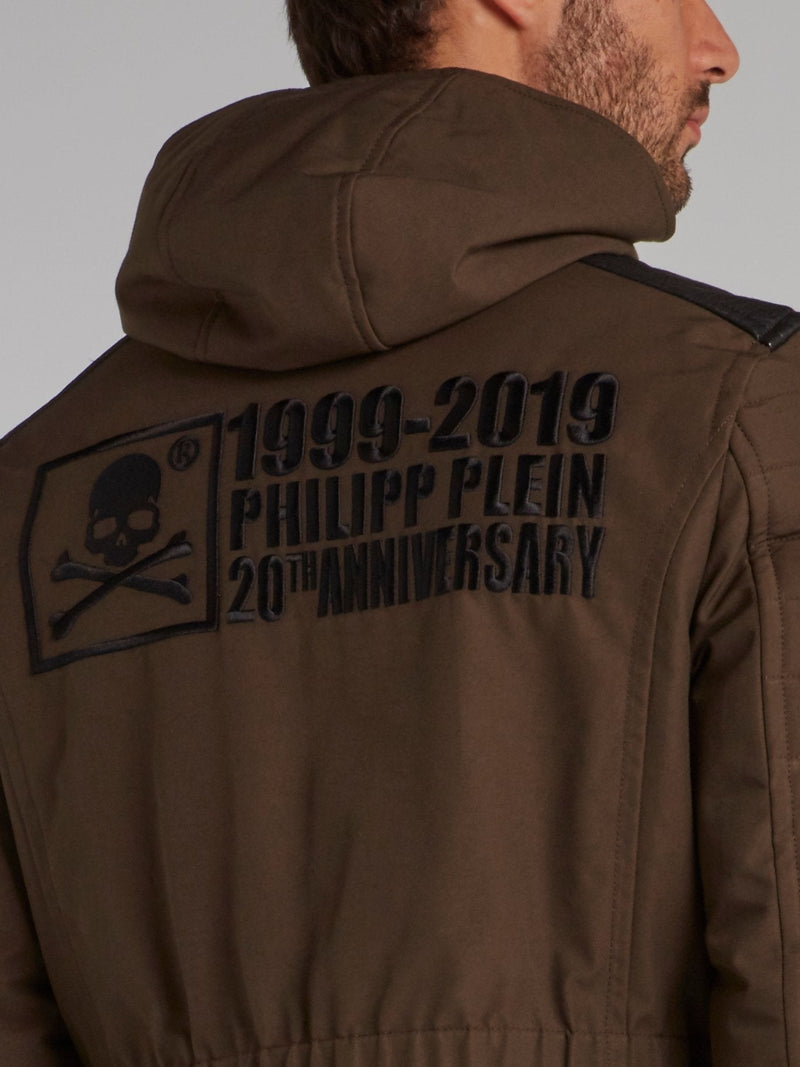 Brown Rear Logo Parka