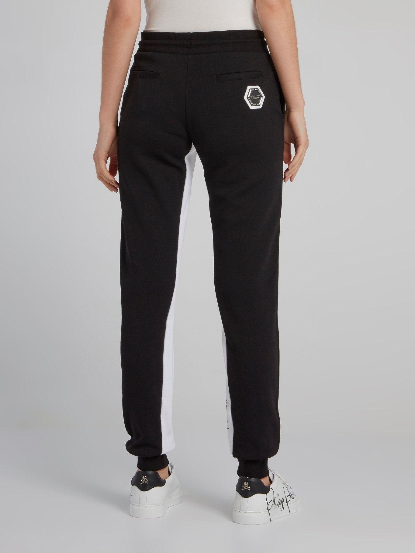 Black Contrast Drawstring Active Trousers