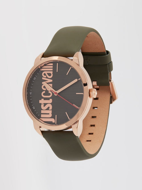 Forte Olive Strap Casual Watch