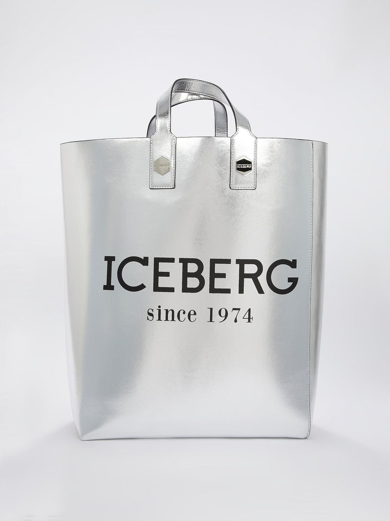 Metallic Logo Tote Bag