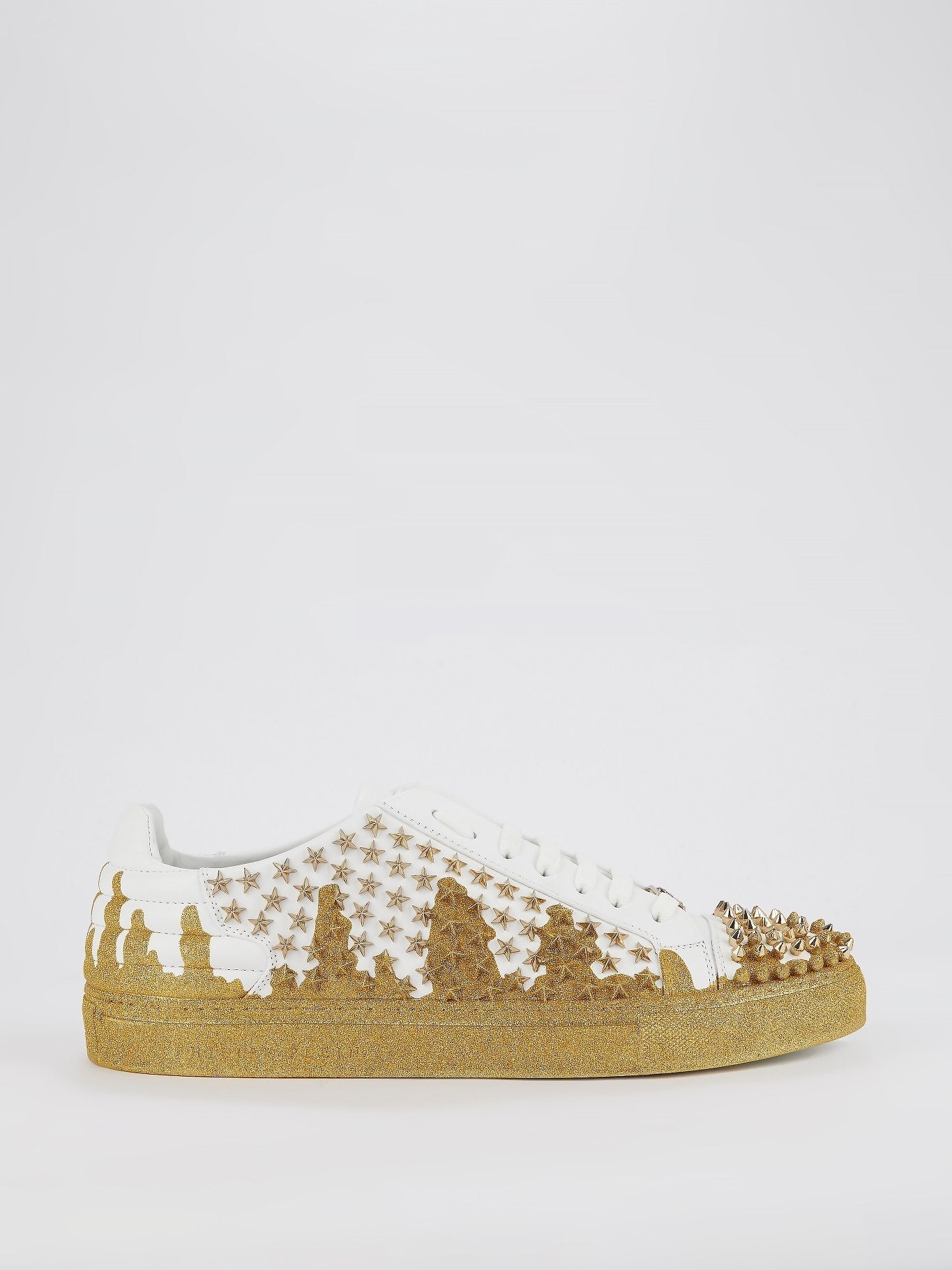 Start Studded Glitter Gold Sneakers