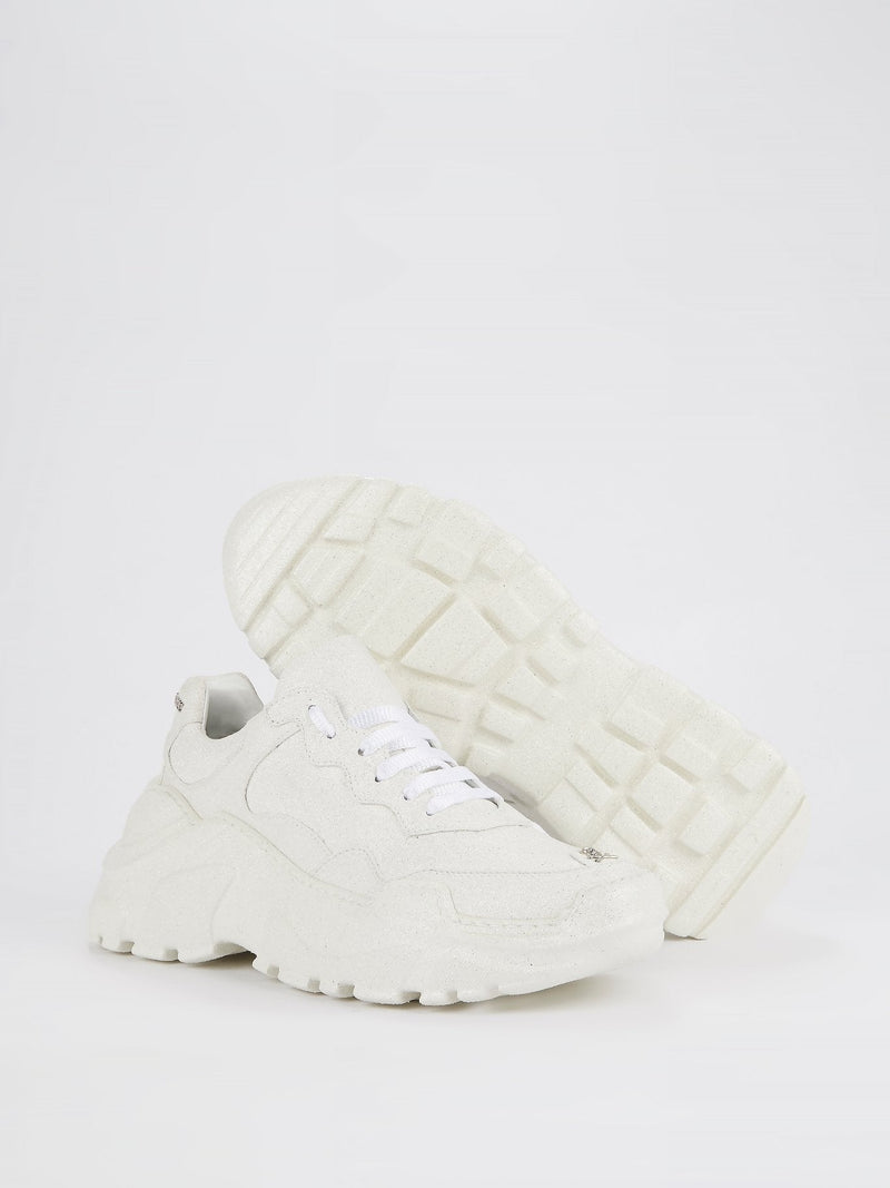 White Crystal Runner Sneakers