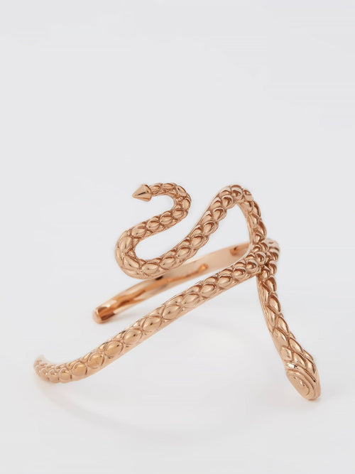 Gold Snake Steel Bangle