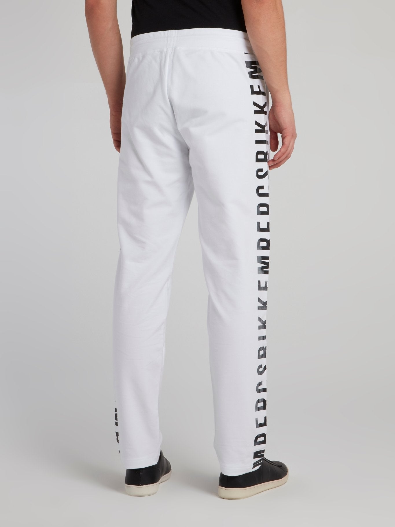 White Logo Seam Fleece Pants