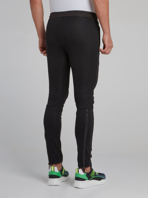 Black Rear Zip Detail Active Pants