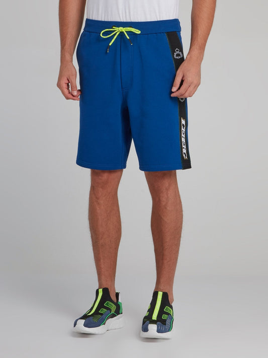 Blue Logo Tape Seam Shorts