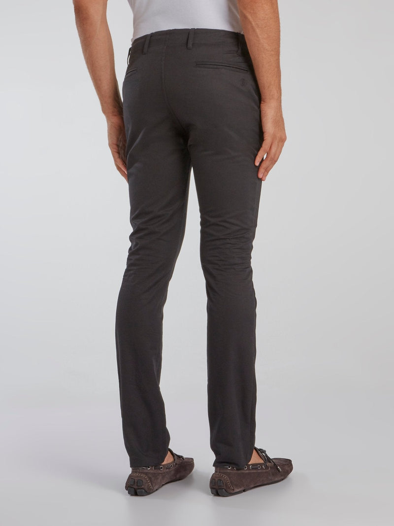 Dark Grey Slim Fit Chino Pants