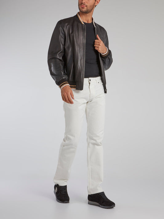 White Denim Tunnel Trousers