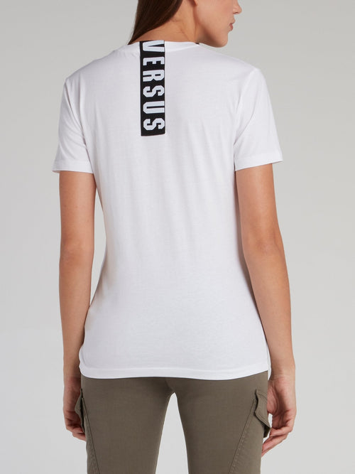 White Rear Logo Tape T-Shirt