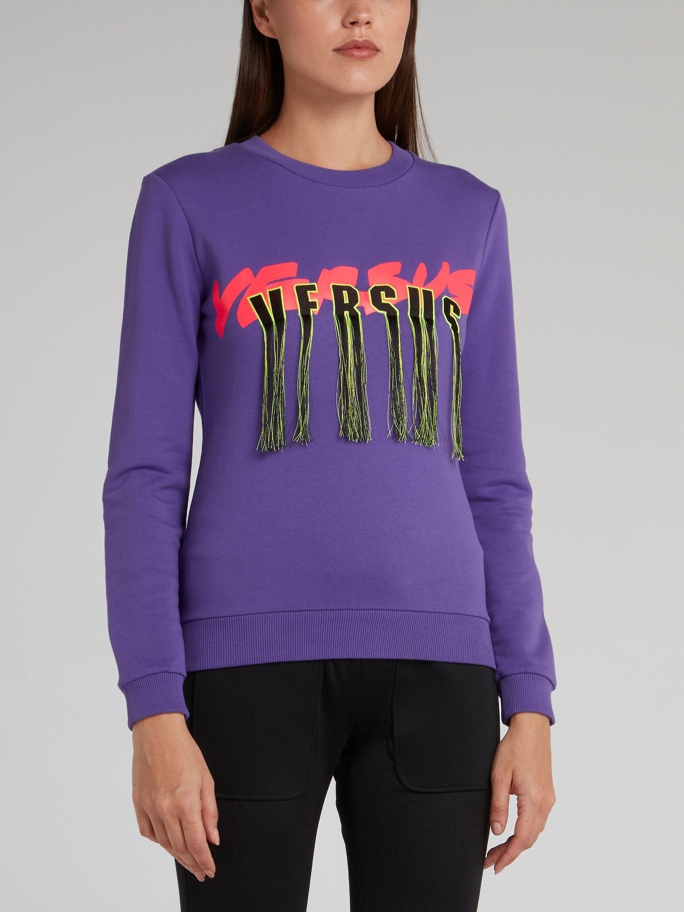 Purple Tasseled Logo Sweatshirt