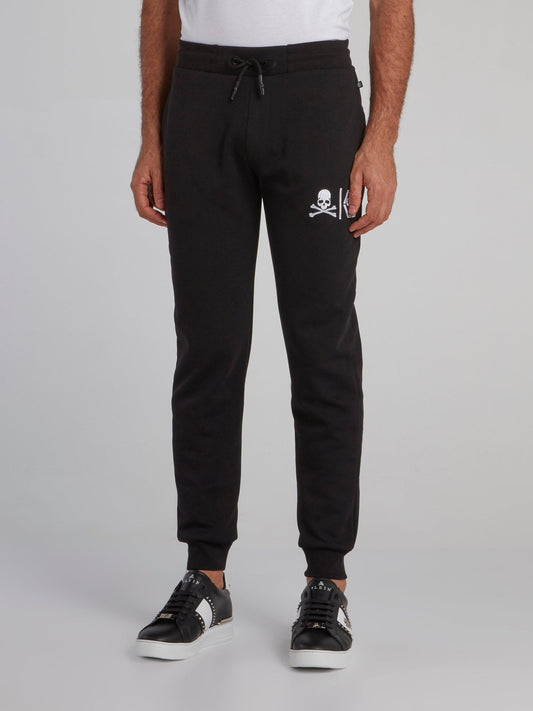 Black Monogram Skull Jogging Trousers