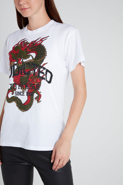 White Studded Dragon T-Shirt