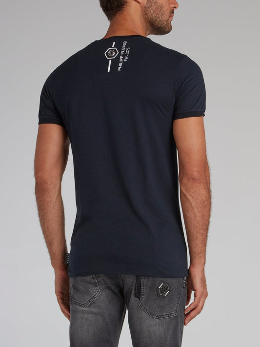 Navy Studded Statement T-Shirt