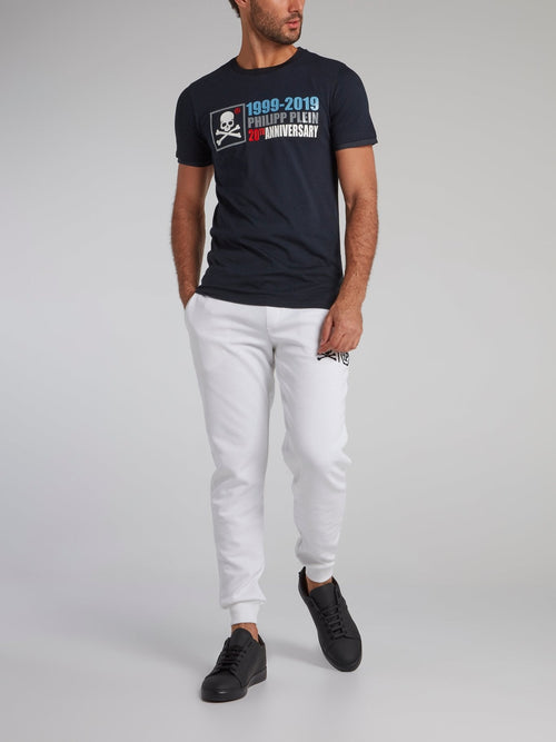 Navy Rubber Print Statement T-Shirt