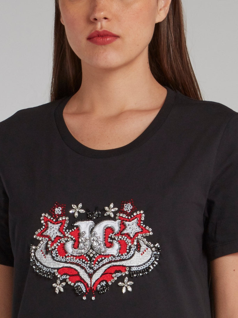 Black Multi-Stud Monogram T-Shirt