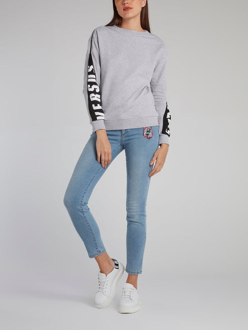 Grey Zip Sleeve Sweatshirt