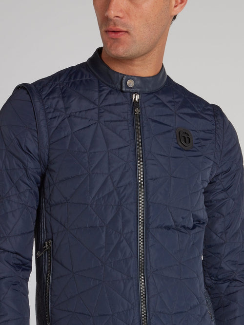 Baltazer Navy Clasp Neck Jacket