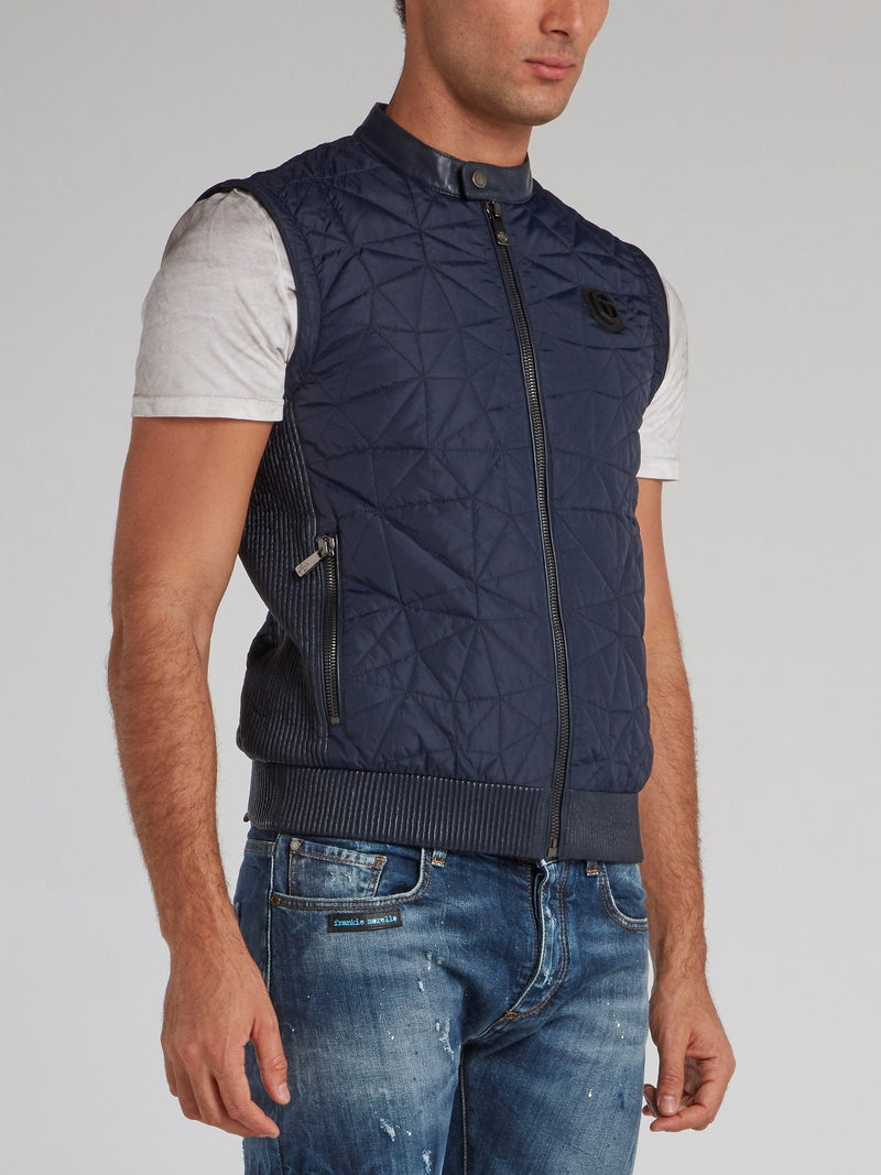 Baltazer Navy Clasp Neck Jacket