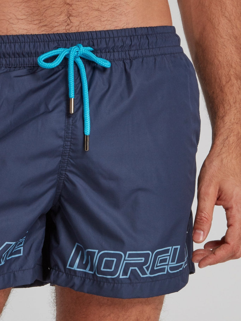 Orencio Navy Logo Swim Shorts