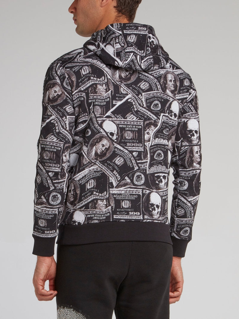 Dollar Skull Hoodie Sweatshirt