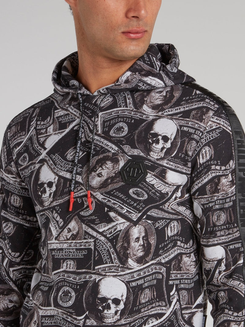 Dollar Skull Hoodie Sweatshirt